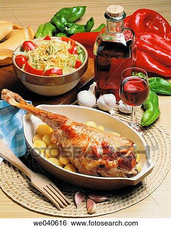 Roasted leg of lamb View Large Photo Image Stock Photograph - Roasted leg of lamb. Fotosearch