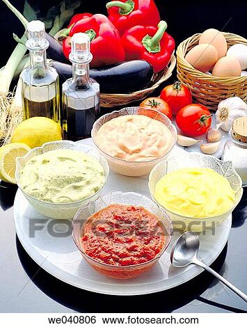 Sauces: tomato sauce, tartar sauce, mayonnaise and sauce Marie Rose View Large Photo Image Stock Photograph - Sauces: tomato sauce, tartar sauce, mayonnaise and sauce Marie Rose. Fotosearch