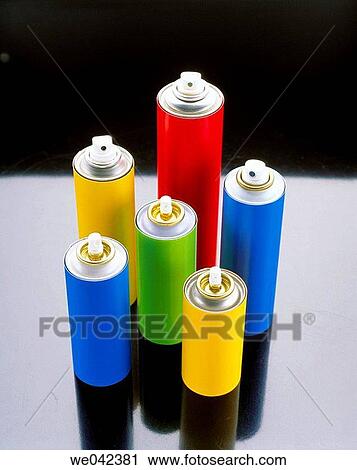 Stock Image - Spray cans. Fotosearch