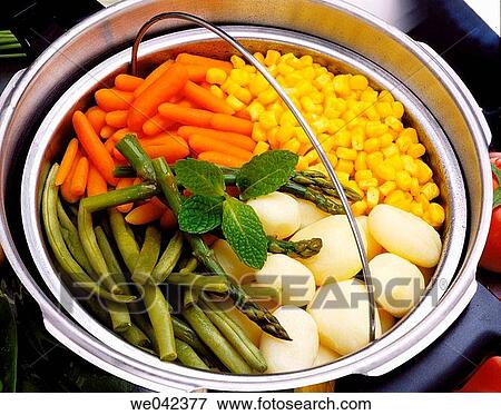 Steamed vegetables View Large Photo Image Stock Photo - Steamed vegetables. Fotosearch