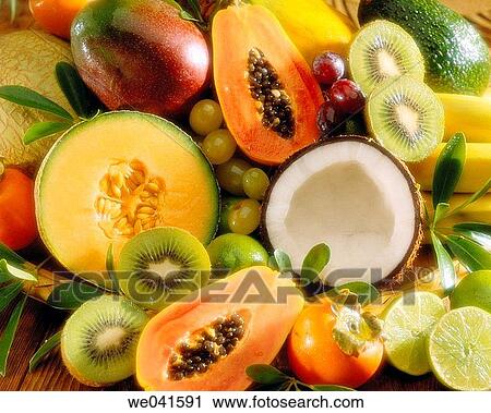 Tropical fruits View Large Photo Image Stock Image - Tropical fruits. Fotosearch