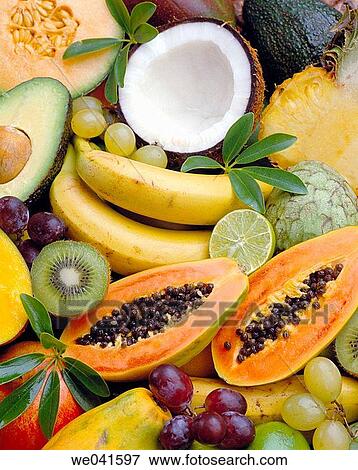 Tropical fruits View Large Photo Image Stock Photo - Tropical fruits. Fotosearch