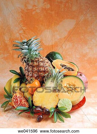 Tropical fruits View Large Photo Image Stock Photograph - Tropical fruits. Fotosearch