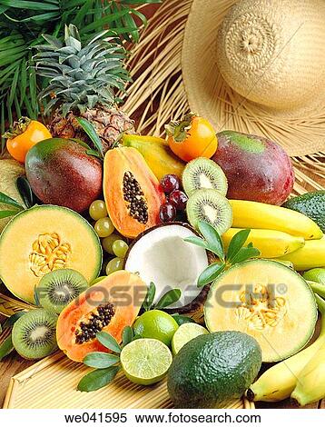 Tropical fruits View Large Photo Image Stock Photography - Tropical fruits. Fotosearch