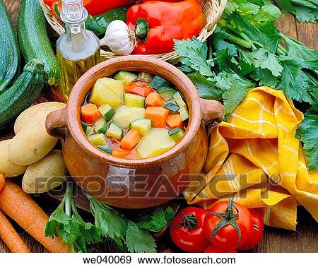 Stock Photo - Vegetable soup. Fotosearch