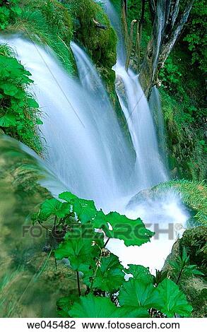 Waterfall, Plitvice Lakes National Park. Croatia View Large Photo Image Stock Image - Waterfall, Plitvice Lakes National Park. Croatia. Fotosearch