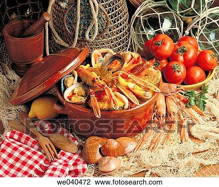 ? Zarzuela? Spanish dish made of seafood and fish View Large Photo Image Stock Image - ? Zarzuela? Spanish dish made of seafood and fish. Fotosearch