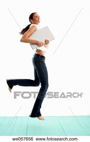agile, brunette, barefoot, agility, action View Large Photo Image Stock Photograph - agile, brunette, barefoot, agility, action. Fotosearch