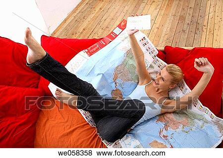 at-home, blond, barefoot, Arms raised View Large Photo Image Stock Photo - at-home, blond, barefoot, Arms raised. Fotosearch