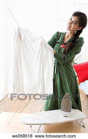 at-home, brunette, appliance View Large Photo Image Stock Photo - at-home, brunette, appliance. Fotosearch