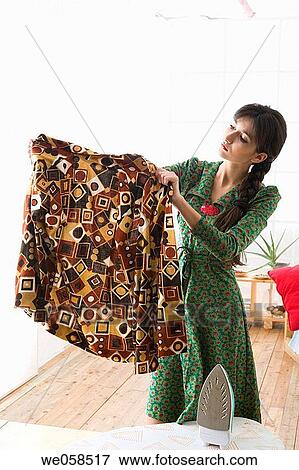 at-home, brunette, blouse, appliance View Large Photo Image Stock Photo - at-home, brunette, blouse, appliance. Fotosearch