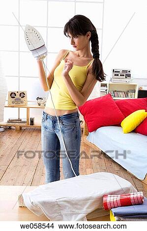 at-home, brunette, break-time, break, appliance View Large Photo Image Picture - at-home, brunette, break-time, break, appliance. Fotosearch