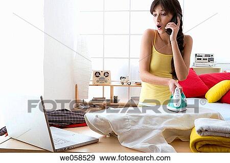 at-home, businesspeople, business, brunette, appliance View Large Photo Image Stock Photo - at-home, businesspeople, business, brunette, appliance. Fotosearch