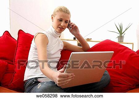 at-home, calling, business, blond, appointment View Large Photo Image Stock Photo - at-home, calling, business, blond, appointment. Fotosearch