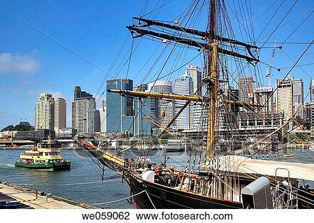 Australia, NSW, Sydney, Darling Harbour, tall ship James Craig View Large Photo Image Stock Image - Australia, NSW, Sydney, Darling Harbour, tall ship James Craig. Fotosearch