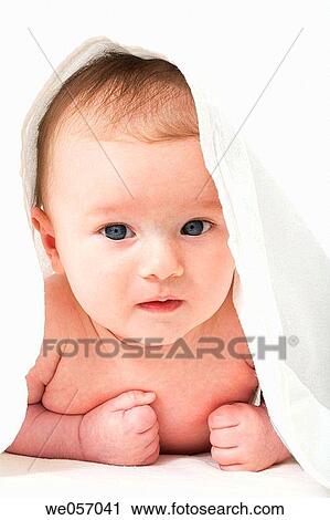 Baby With Towel on Head View Large Photo Image Stock Image - Baby With Towel on Head. Fotosearch