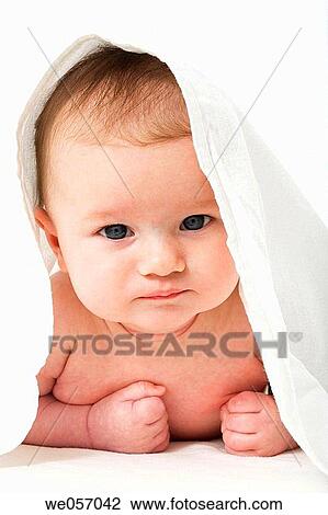 Baby With Towel on Head View Large Photo Image Stock Image - Baby With Towel on Head. Fotosearch
