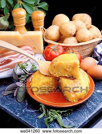 Stock Image - Bacon omelette. Fotosearch