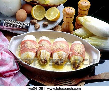 Baked endives with ham View Large Photo Image Stock Image - Baked endives with ham. Fotosearch