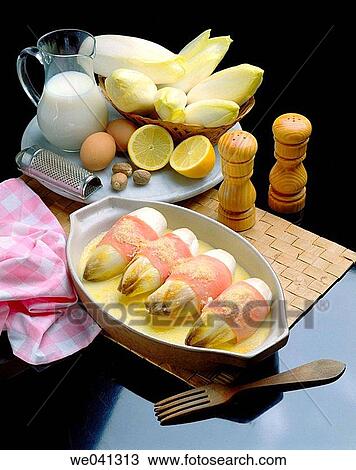 Baked endives with ham View Large Photo Image Stock Image - Baked endives with ham. Fotosearch