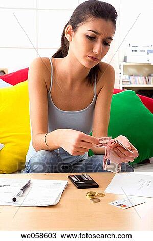 banknote, calculating, calculate, bill, at-home View Large Photo Image Stock Image - banknote, calculating, calculate, bill, at-home. Fotosearch