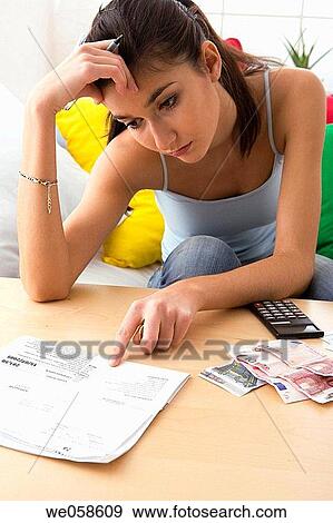 banknote, calculating, calculate, bill, at-home View Large Photo Image Stock Photo - banknote, calculating, calculate, bill, at-home. Fotosearch