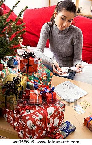Stock Photograph - banknote, cash, bill, at-home. Fotosearch
