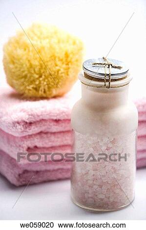 Bath salt, bathroom, Body care, bottle, Close-up View Large Photo Image Stock Image - Bath salt, bathroom, Body care, bottle, Close-up. Fotosearch