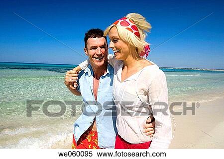 Stock Photography - beach, carefree, bonding, bond, affection. Fotosearch