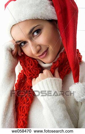 beauty, brunette, Christmas View Large Photo Image Stock Image - beauty, brunette, Christmas. Fotosearch