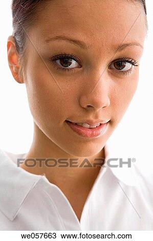 beauty, brunette, Close-up View Large Photo Image Stock Image - beauty, brunette, Close-up. Fotosearch