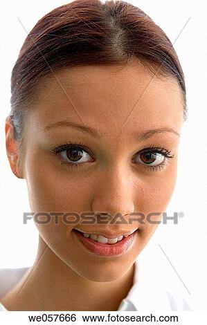 beauty, brunette, Close-up View Large Photo Image Stock Photograph - beauty, brunette, Close-up. Fotosearch
