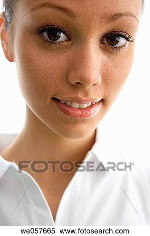 beauty, brunette, Close-up View Large Photo Image Stock Photography - beauty, brunette, Close-up. Fotosearch