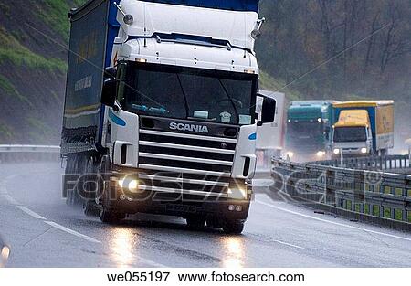 bend, curve, day, Freight transportation, heavy View Large Photo Image Stock Photo - bend, curve, day, Freight transportation, heavy. Fotosearch