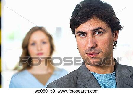 Stock Photo - black hair, businessman, businesspeople, businesswoman. Fotosearch