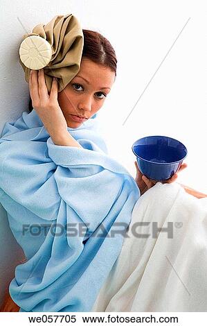 blanket, brunette, cold, coldness View Large Photo Image Stock Photography - blanket, brunette, cold, coldness. Fotosearch