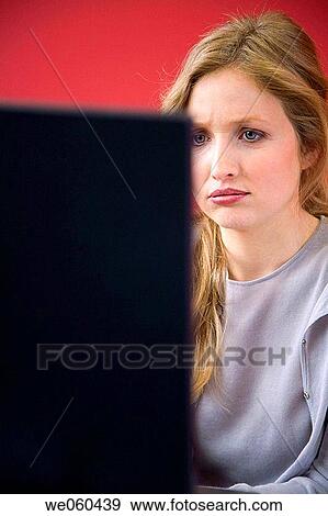 blond, blue eyes, bored, boredom, business View Large Photo Image Stock Photo - blond, blue eyes, bored, boredom, business. Fotosearch