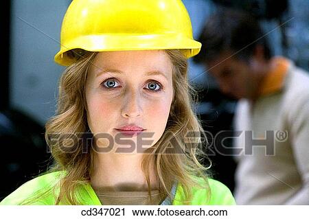 Stock Image - blond, blue eyes, Close-up. Fotosearch