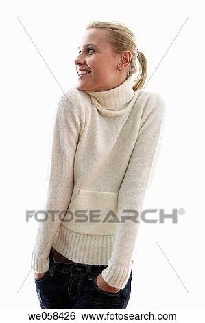 Stock Photograph - blond, clipping path. Fotosearch