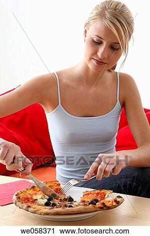 Stock Image - blond, contemporary, at-home. Fotosearch