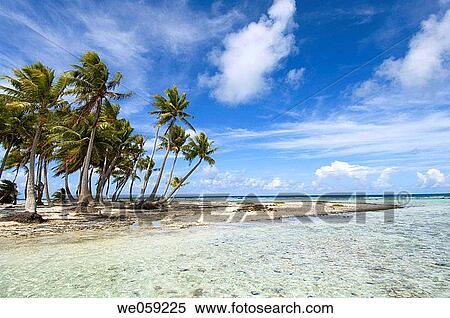 Stock Photography - Blue Lagoon, Rangiroa, Tuamotu Archipelago, French Polynesia.. Fotosearch