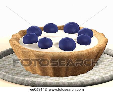 Stock Image - Blueberry tartlet. Fotosearch