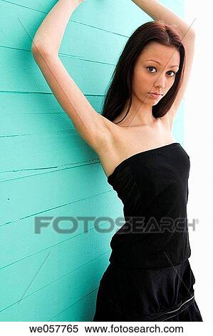 brunette, carnality, Arms raised View Large Photo Image Stock Photography - brunette, carnality, Arms raised. Fotosearch