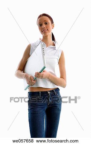 brunette, carry, carrying, clipping path View Large Photo Image Stock Photo - brunette, carry, carrying, clipping path. Fotosearch