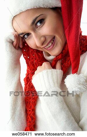 brunette, Christmas, contemporary View Large Photo Image Stock Image - brunette, Christmas, contemporary. Fotosearch