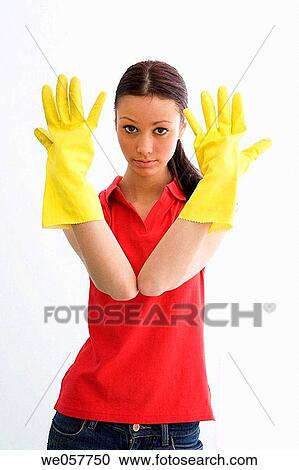 brunette, clean, cleaning View Large Photo Image Stock Image - brunette, clean, cleaning. Fotosearch