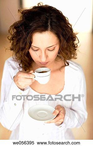 brunette, coffee, contemporary View Large Photo Image Stock Photography - brunette, coffee, contemporary. Fotosearch