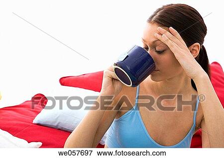 brunette, contemporary, cup View Large Photo Image Stock Photo - brunette, contemporary, cup. Fotosearch