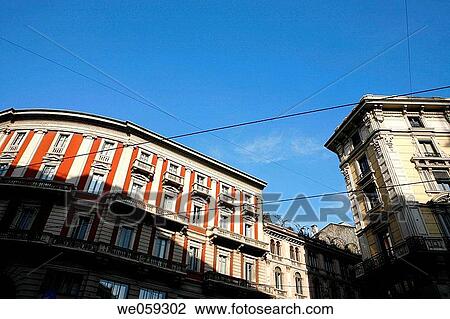 Buildings, Milan. Lombardy, Italy View Large Photo Image Stock Image - Buildings, Milan. Lombardy, Italy. Fotosearch