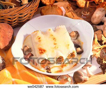 Canelloni of mushrooms View Large Photo Image Stock Photo - Canelloni of mushrooms. Fotosearch